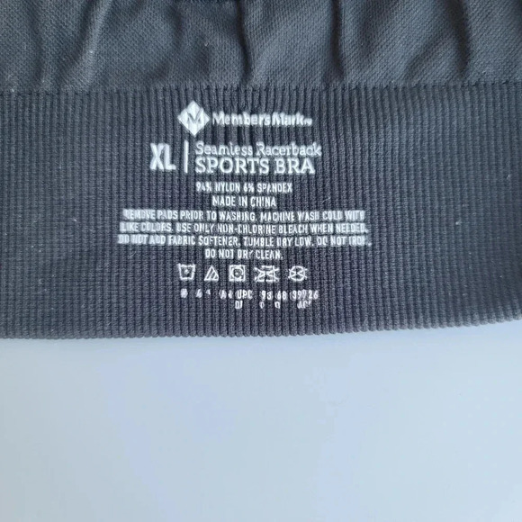 Member's Mark Women's Moisture Wick Seamless Racerback Sports Bra Med Support XL - Picture 4 of 10